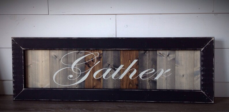 gather, wood sign, farmhouse wall decor, farmhouse, farmhouse style, farmhouse sign, rustic farmhouse, wooden sign, home decor, image 5
