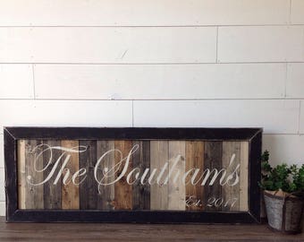 Family Sign, LARGE wood sign, farmhouse wall decor , custom made Family sign, welcome sign for the home, Family sign, wood sign