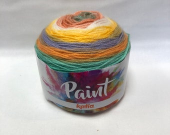 Katia Paint, color 50, Acrylic/Wool blend, 590 yds, 150 g
