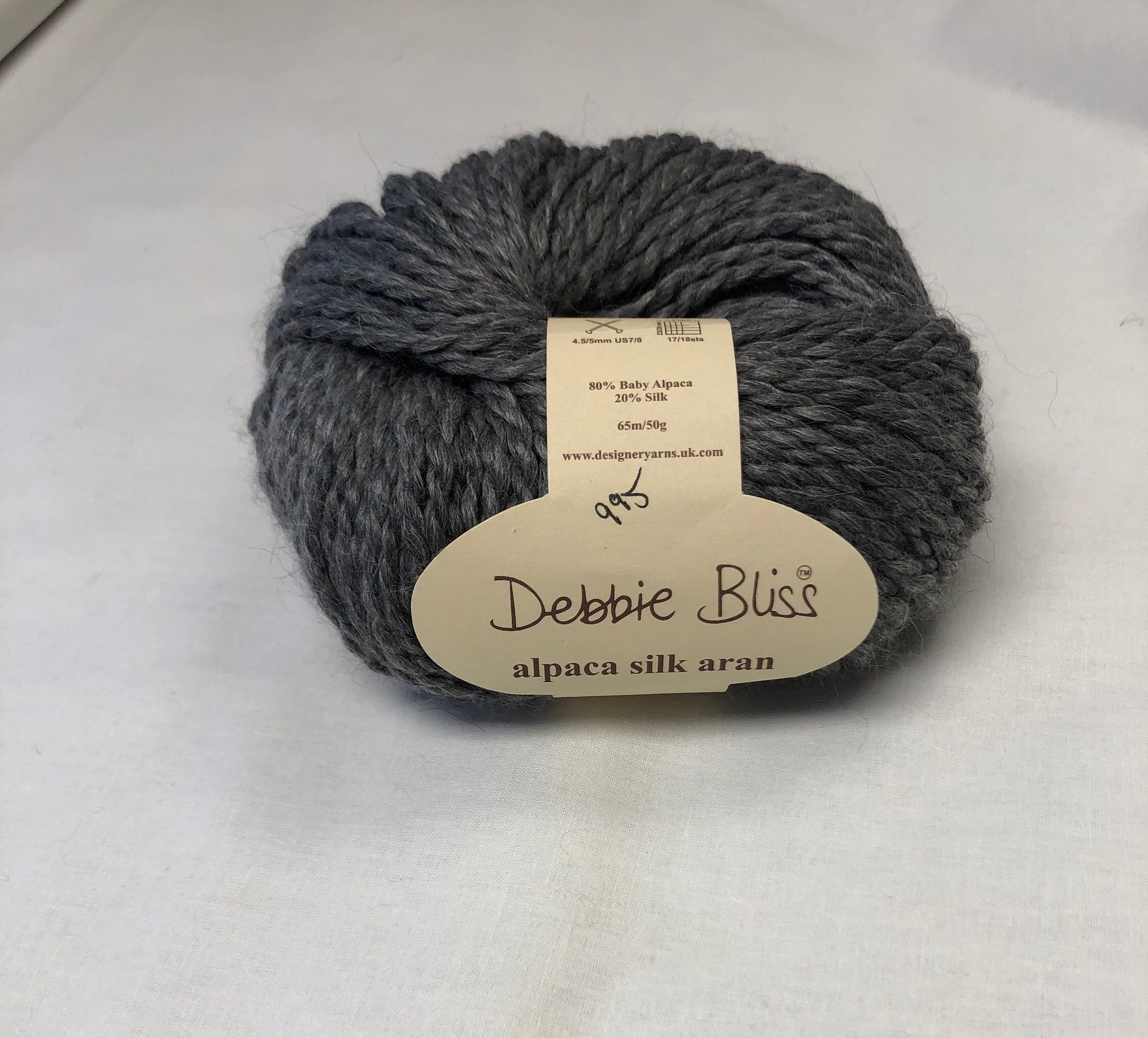 Debbie Bliss Alpaca Silk Aran, Color 42, Baby Alpaca/silk Blend