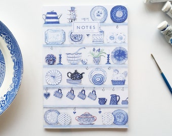 Blue Shelves A5 Lined Notebook