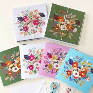 Samantha Assorted 8 Card Set with Envelope Stickers