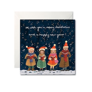 Biglietto di auguri natalizio per cantanti di Natale