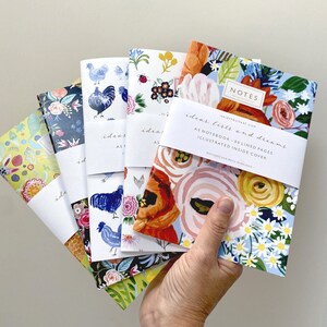 Lote de cuadernos: una selección de 5 cuadernos A5 ilustrados a todo color