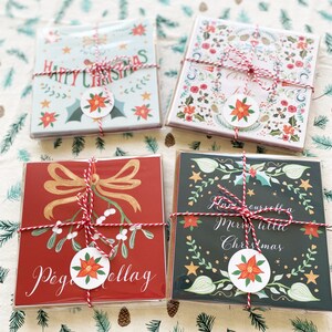 Merry Little Christmas Juego de 8 tarjetas surtidas con pegatinas de sobre