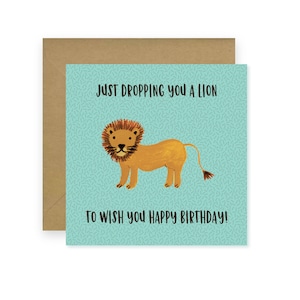 Tarjeta de cumpleaños del león