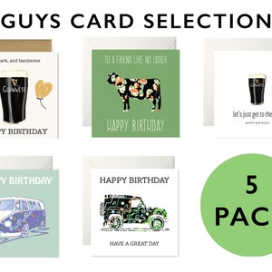 Selección de tarjetas de chicos 5 PACK