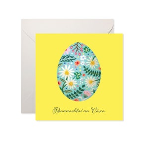 Easter Egg Card (Versione Gaeilge) 'Beannachtaí na Cásca'