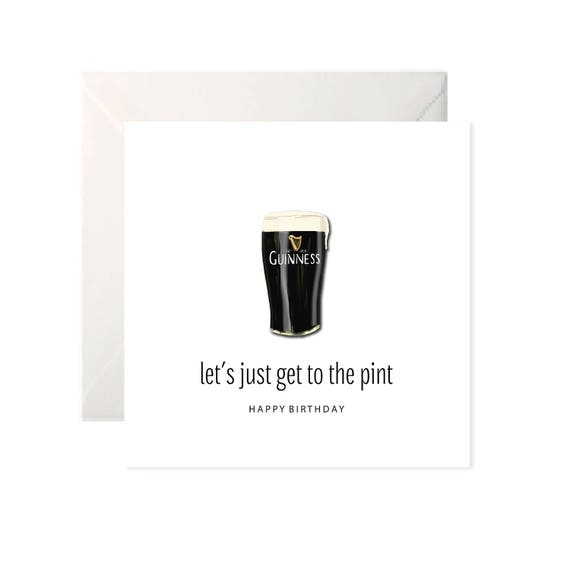 GUINNESS CHRISTMAS PERSONALISED HANDMADE CARD INSIDE OUTSIDE BIRTHDAY OPEN