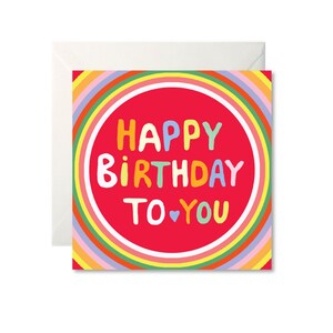 Multicoloured Circles Birthday Card
