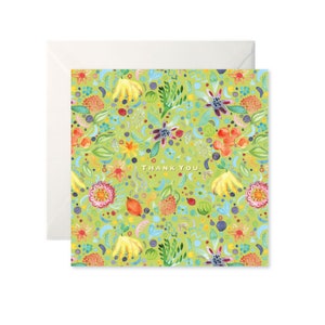 Fruchtige Blumen Dankeschön-Gruß-Karte