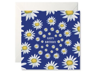 Spiral Daisies Birthday Card