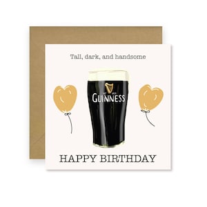 Guiness Große Dunkle Schöne Geburtstagskarte