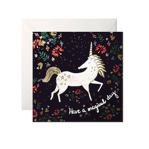 Carte d'anniversaire Licorne