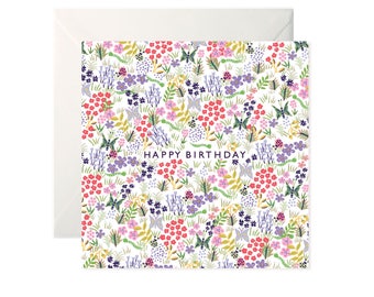 Birthday Card - Sweet Garden theme