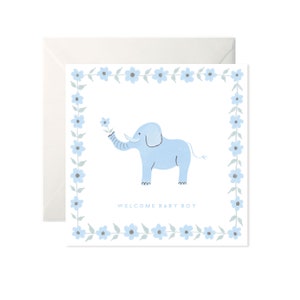 Carte d’éléphant baby boy