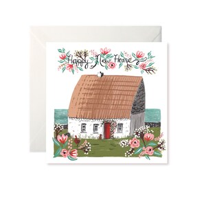 Happy New Home Irish Cottage Carte de vœux
