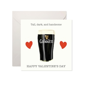 Tarjeta Guinness de San Valentín Alta Oscura y Guapa