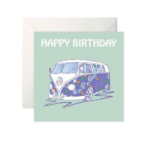 Carte d’anniversaire de camping-car