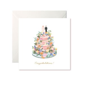 Bruidstaart Gefeliciteerd kaart