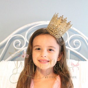 Gold Silver or White MINI Lace Crown Headband Bride Bachelorette Newborn Dog Cat Photo Prop Birthday Crown Princess Party Cake Topper Glenda