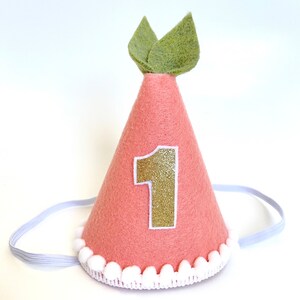 Peach Mini Birthday Party Hat: Two Peachy, Sweet as a Peach, Two Fruity