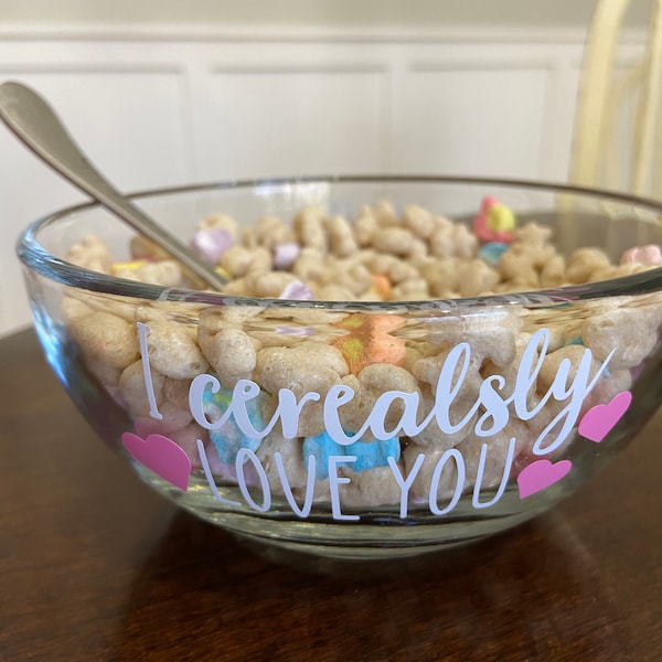 Glass Cereal Bowl Etsy