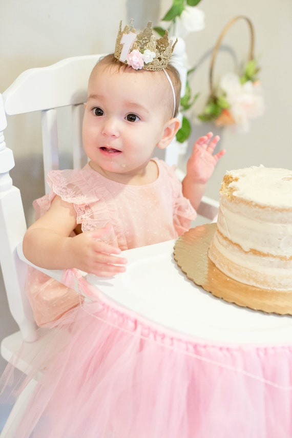 Decorazioni 7° Compleanno Ragazze - Cerchietto E Brillantini Rosa Con Corona Floreale - Foto 13