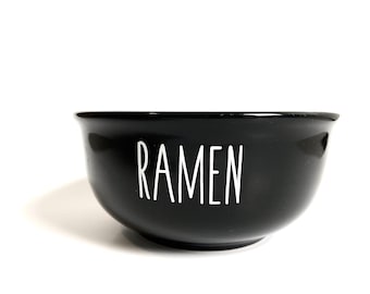 Bol de cerámica personalizado: Nombre personalizado, helado, ramen, sopa, aperitivos, ensalada, salsa.