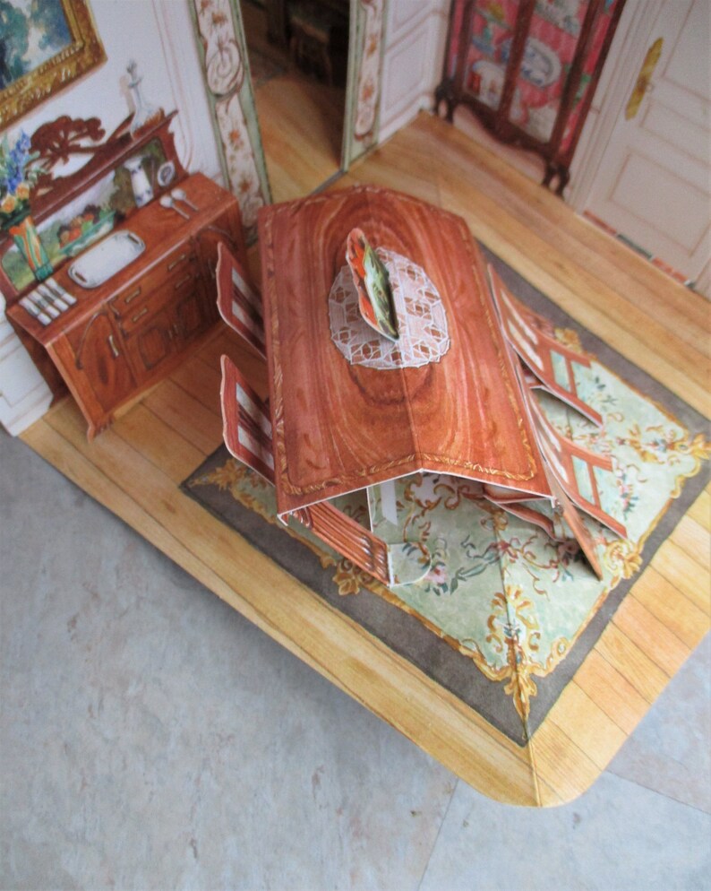 Edwardian Dollhouse Fold Out Doll House Book Format Viking Etsy