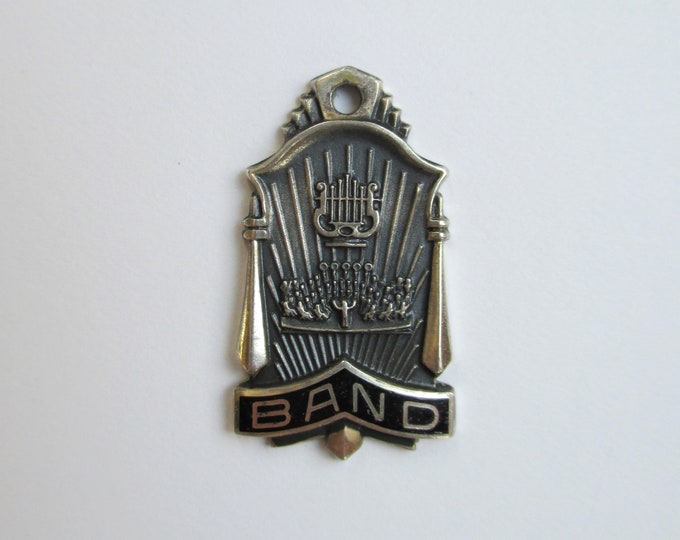Vintage Herff Jones Sterling Charm, 1960s Silver Band Charm, SS Band ...