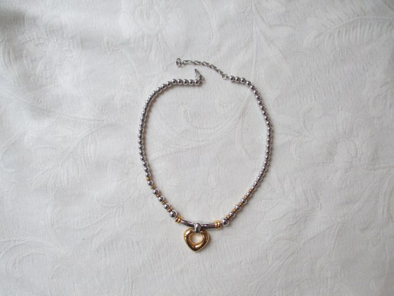 Vintage Monet Heart Choker Necklace hook clasp, A… - image 10