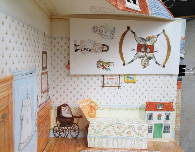 Edwardian Dollhouse Fold Out Doll House Book Format Viking Etsy