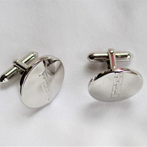 SWANK Cuff Links Mad Men Look, 1960's Cuff Links, Round Silver Chrome ...