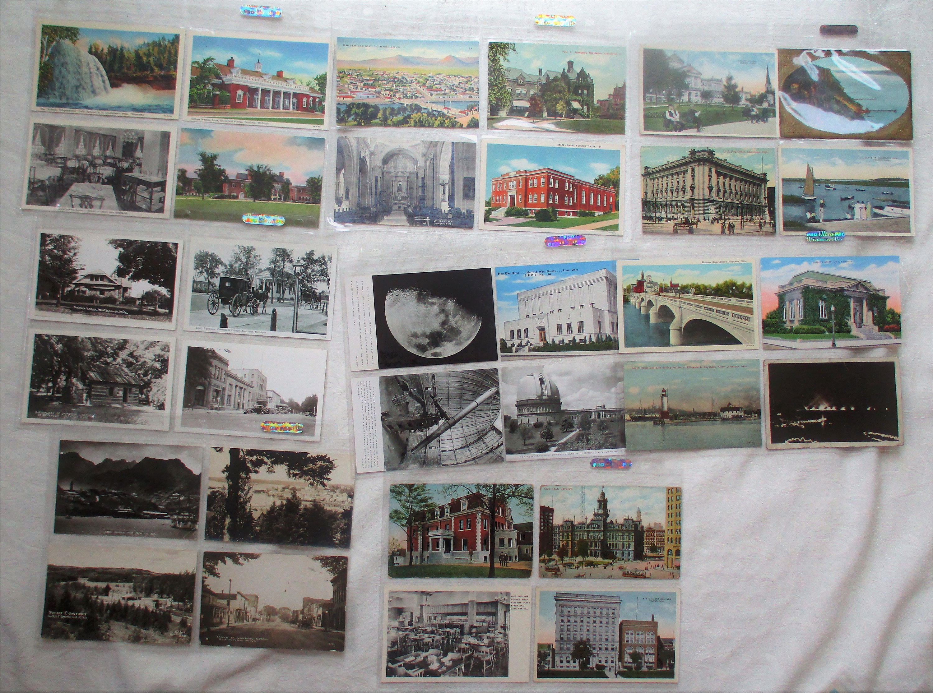 Buy Antique Postcards, Souvenir Vacation Variety With Stamps