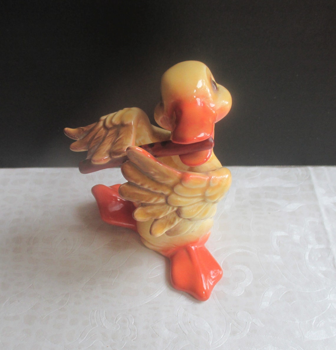 Vintage Goebel Duck Playing Flute Figurine Knick Knack | Etsy