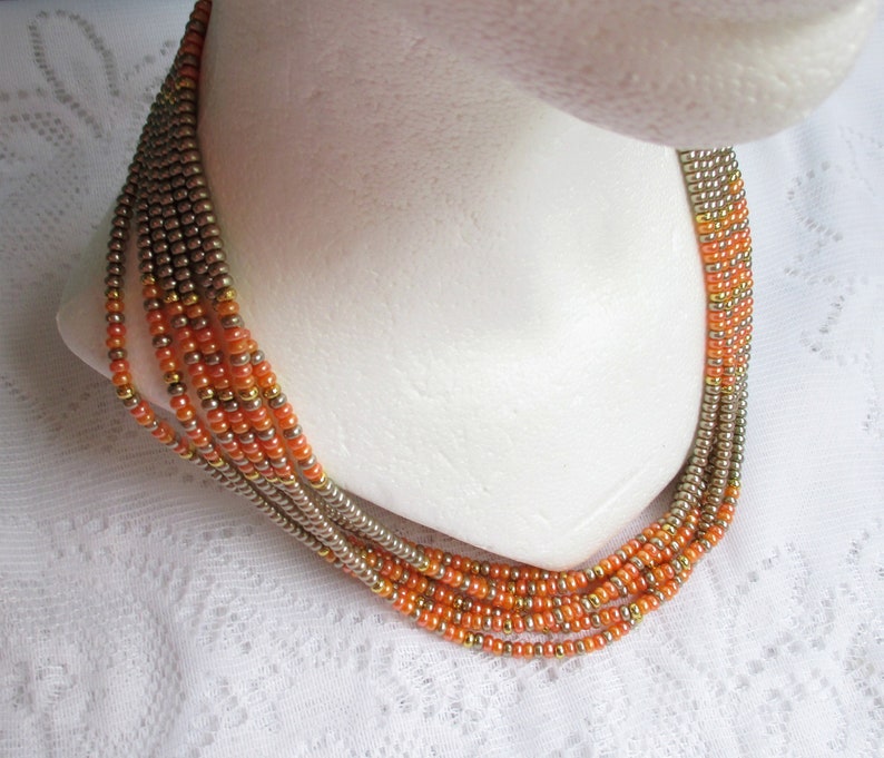 Vintage Lady Remington Six Strand Necklace Fall Designer Etsy