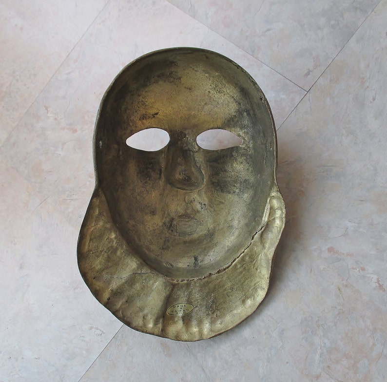 Vintage ROC Brass Mask Decorative hanging brass Hand ...