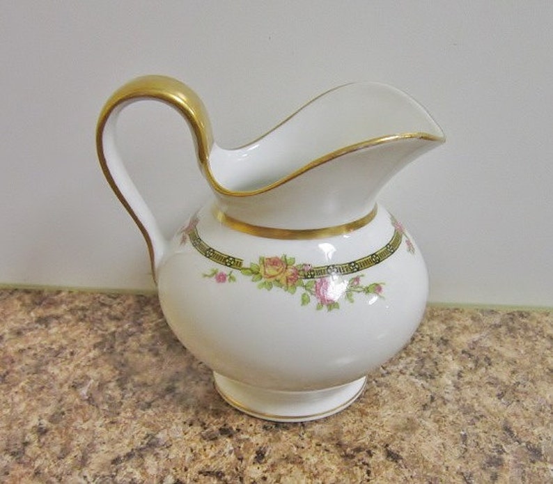 Antique T & V Limoges Fine Porcelain Gold Banded Creamer Etsy