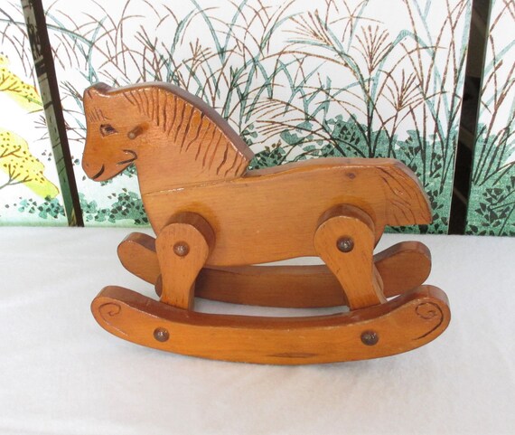 Childs wooden cheap rocking horse