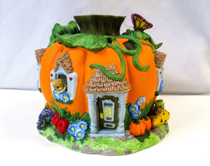 Partylite Harvest Pumpkin Tealight House P7316 Cute Critters Etsy