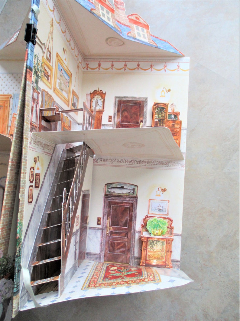 Edwardian Dollhouse Fold Out Doll House Book Format Viking Etsy