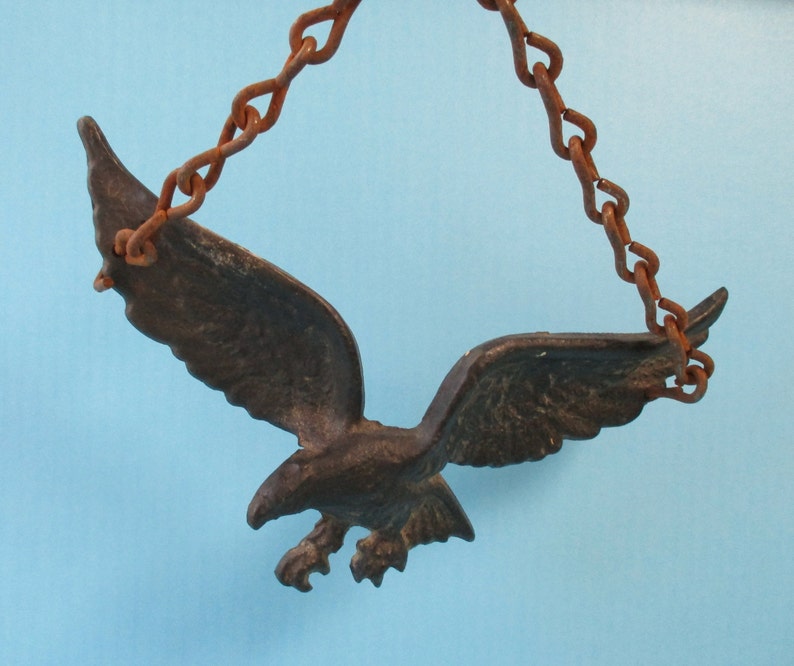 Vintage Iron Eagle in Flight on a Rusty Chain Bald Eagle With Etsy