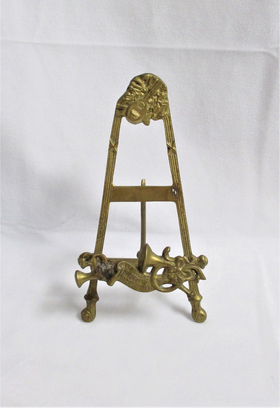 Vintage Ornate Brass Easel Picture Photo Stand Victorian Etsy
