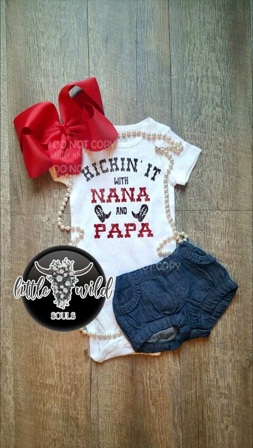 Customizable Kickin It With Grandparents Onesie Cute Funny Baby girl boy onsie Toddler t shirt Gigi Papa Nana Pop Pop Grandma Grandpa Yaya