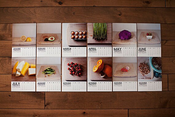 Items similar to 2015 food photo calendar on Etsy