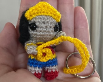 Hero Woman Amigurumi Keychain