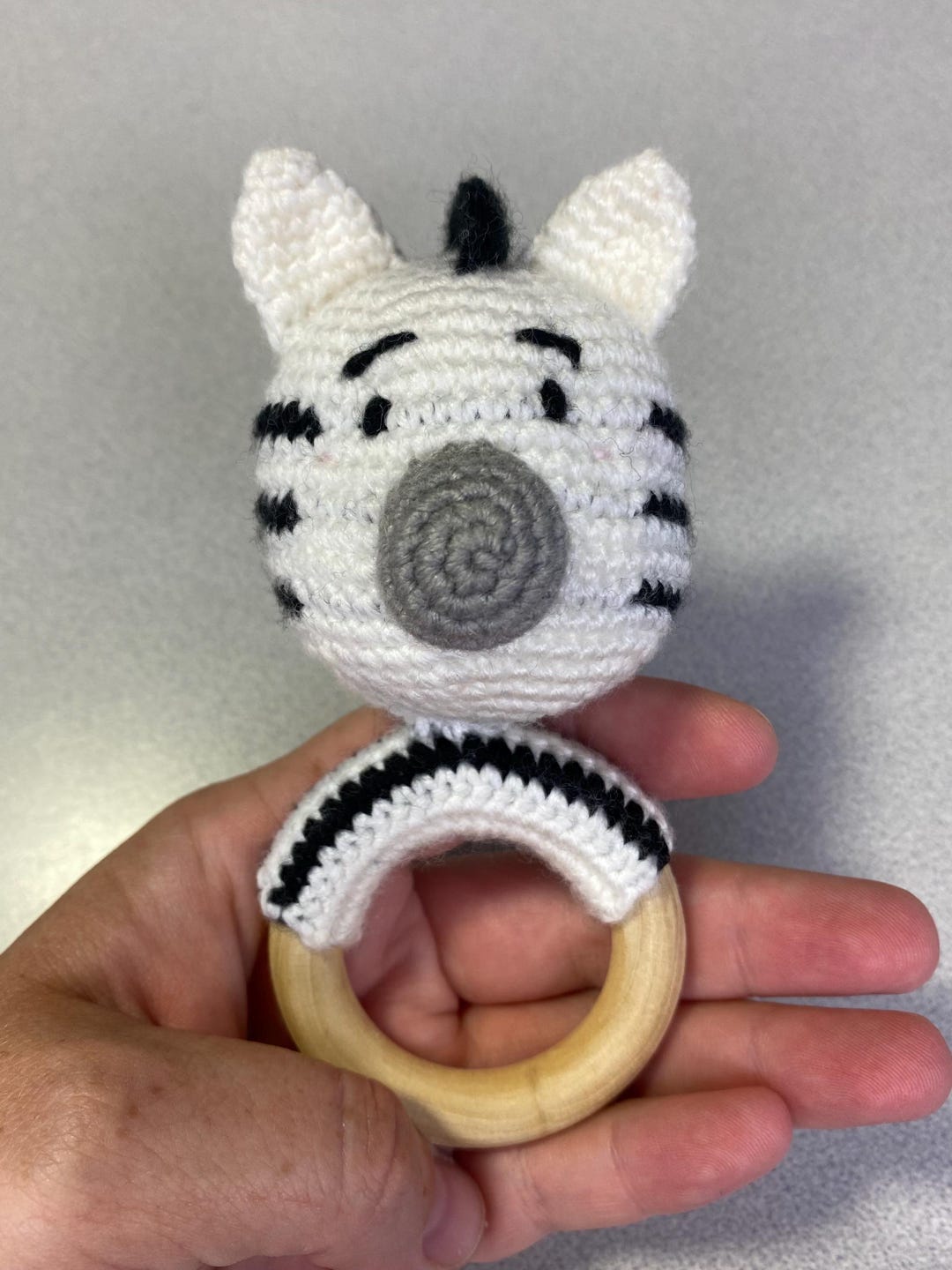 Zebra Amigurumi Baby Rattle - Etsy