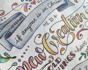 Coloring Page Bible Verse 2 Corinthians 5:17 *DOWNLOAD*