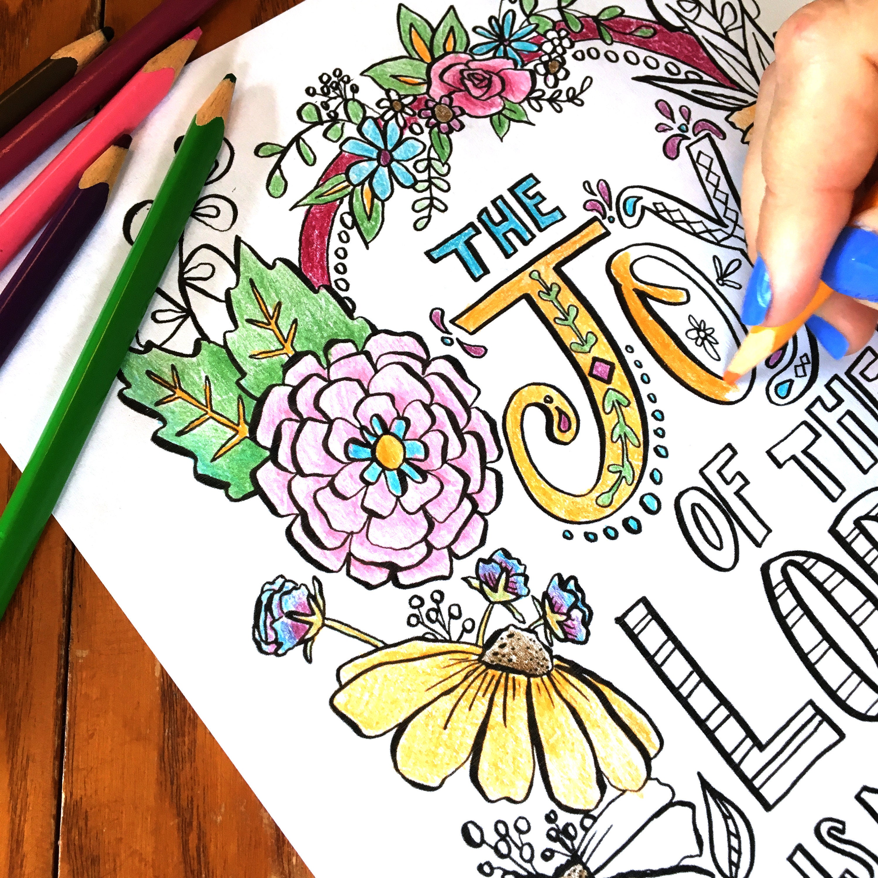 Coloring Page Bible Verse Joy Of The Lord Pdf Download Etsy